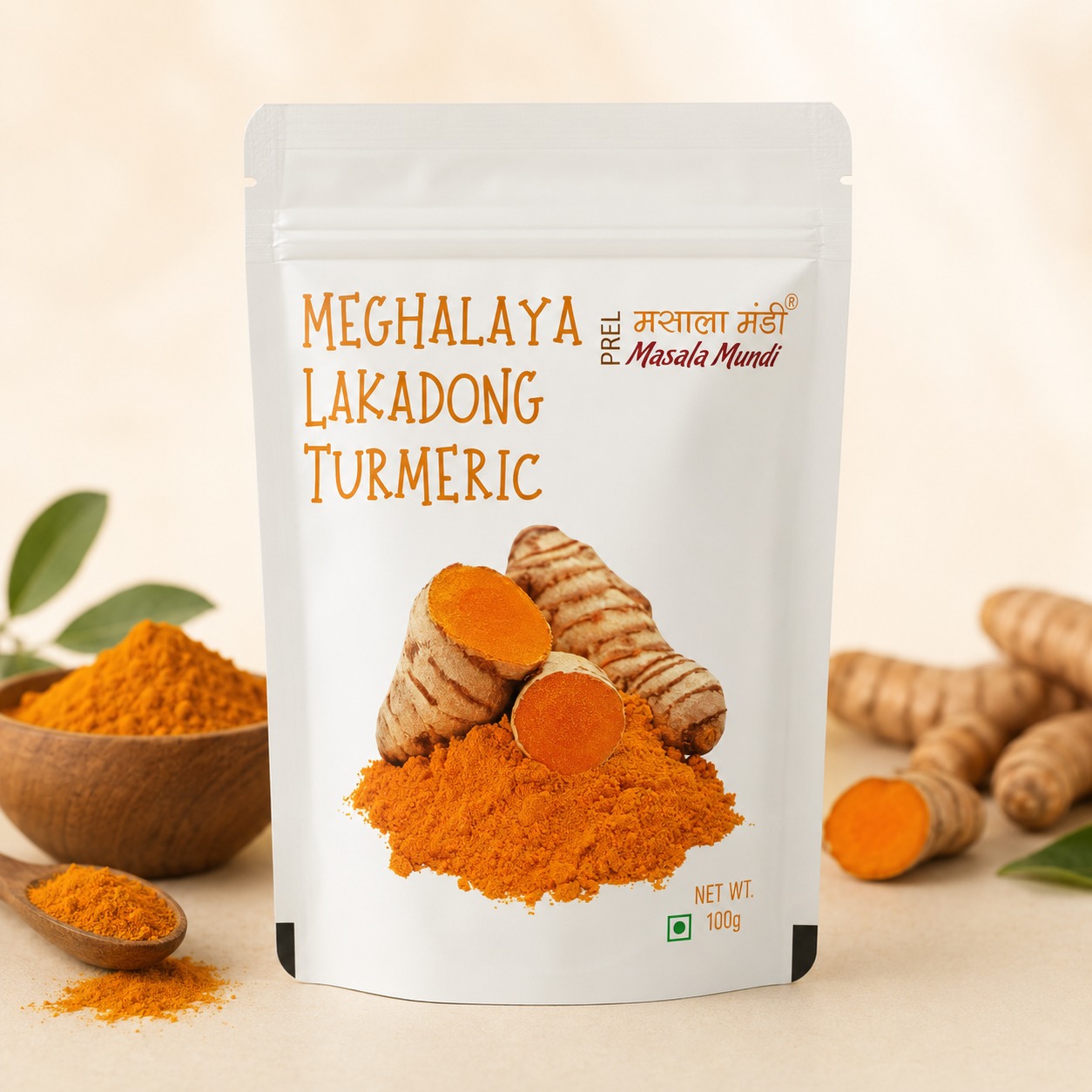 Masala Mundi Meghalaya Lakadong Turmeric  Powder | High Curcumin | 100% Pure &  Natural | No Additives | 100g