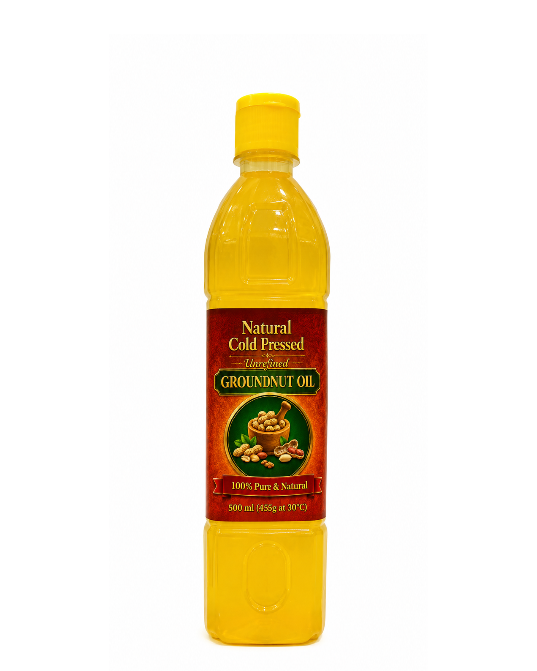 Natural Cold Pressed Unrefined Groundnut Oil – 100% Pure & Natural (500ml)