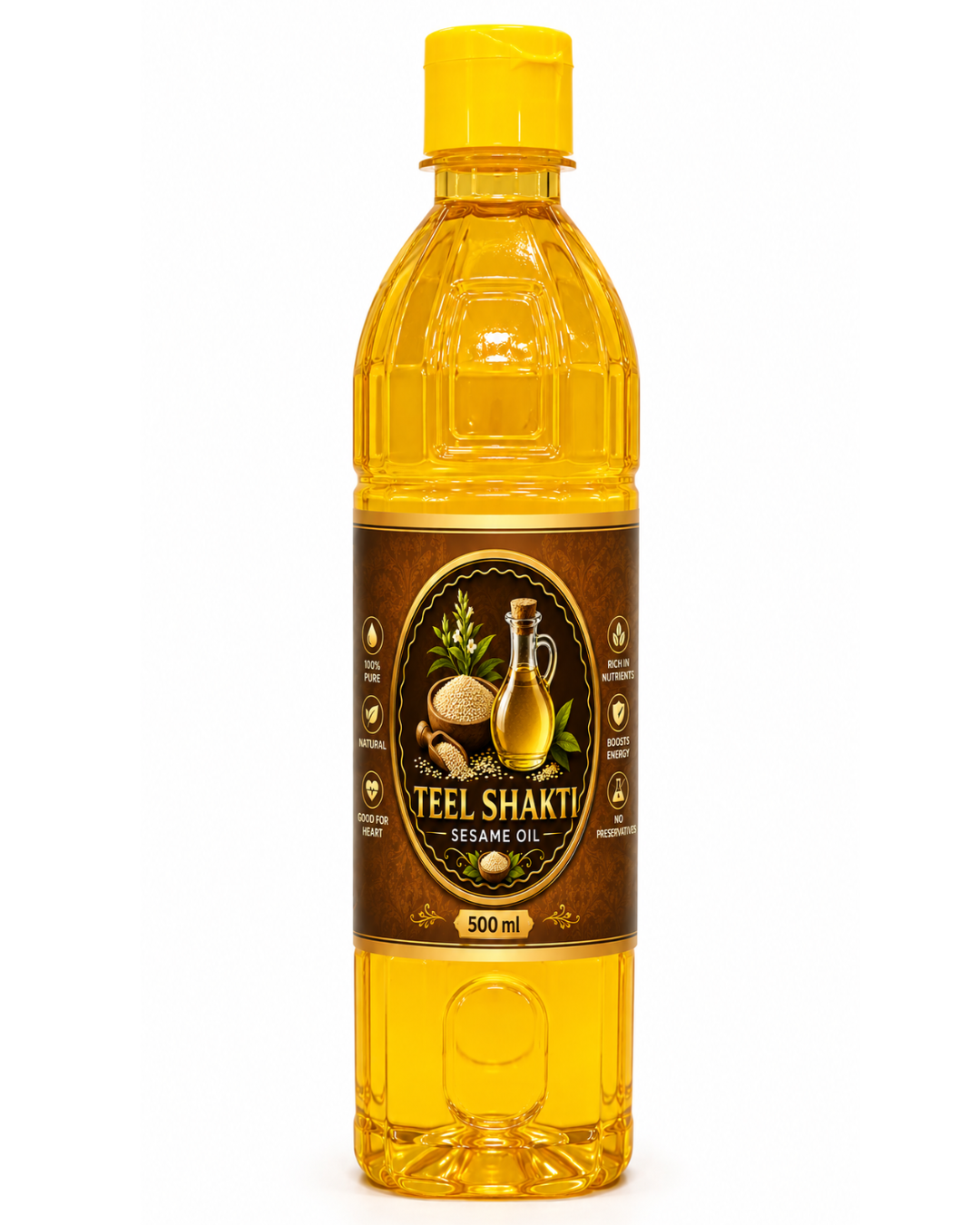 Teel Shakti Premium Sesame Oil – 100% Pure & Natural Til Oil (500ml)