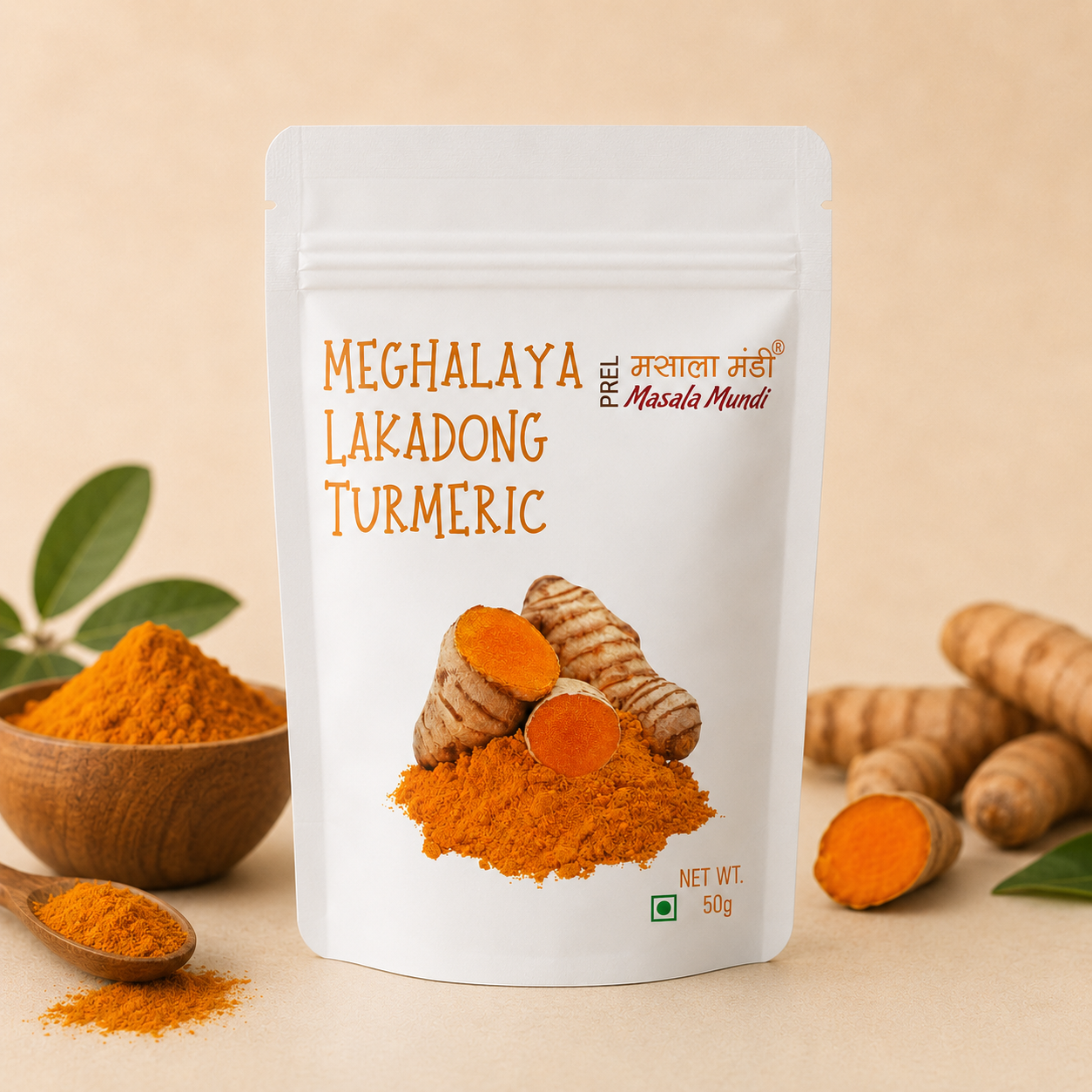 Meghalaya Lakadong Turmeric Powder – High Curcumin (50g)